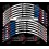 BMW S1000R wheel decals rim stripes 12 pcs. stickers Laminated S1000 R (Kompatibles Produkt)