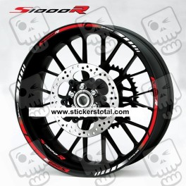 BMW S1000R wheel decals rim stripes 12 pcs. stickers Laminated S1000 R