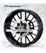 BMW S1000R wheel decals rim stripes 12 pcs. stickers Laminated S1000 R Blue