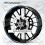 BMW S1000R wheel decals rim stripes 12 pcs. stickers Laminated S1000 R Blue (Producto compatible)