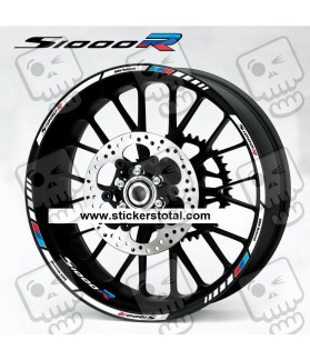 BMW S1000R wheel decals rim stripes 12 pcs. stickers Laminated S1000 R (Producto compatible)