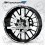 BMW S1000R wheel decals rim stripes 12 pcs. stickers Laminated S1000 R (Producto compatible)