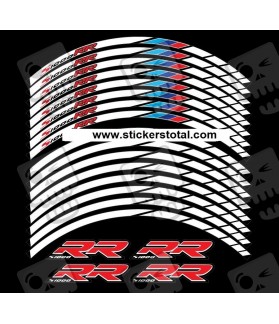 BMW S1000RR Wheel stickers decals rim stripes 16 pcs. Laminated HP4 (Compatible Product)