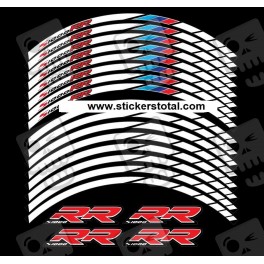 BMW S1000RR Wheel stickers decals rim stripes 16 pcs. Laminated HP4