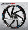 BMW Motorsport S1000XR wheel decals rim stickers stripes 12+4 pcs. S1000 XR