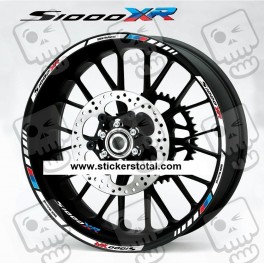 BMW S1000XR wheel decals stickers rim stripes 12 pcs. Laminated Motorsport
