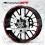 BMW S1000XR wheel decals stickers rim stripes 12 pcs. Laminated S1000 XR Red (Produto compatível)
