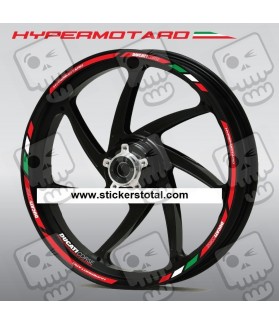 Ducati Hypermotard wheel decals stickers rim stripes 796 821 949 1100 (Produit compatible)