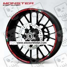 DUCATI Monster wheel stickers decals rim stripes 12 pcs. 600 821 1200R 796