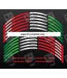 DUCATI Monster Tricolore wheel stickers decals rim stripes 12 pcs. Laminated 1100 1200