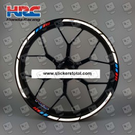 Honda Racing HRC Reflective wheel stickers decals rim stripes cbr 600 1000RR