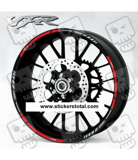 Honda VFR800F Wheel decals rim stripes stickers VFR 800 1200 Red Laminated (Producto compatible)