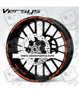 Kawasaki Versys wheel decals rim stripes 12 pcs. stickers Laminated
