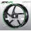 Kawasaki ZX-R wheel stickers decals rim stripes 16 pcs. Laminated ZX-10R ZX-6R ZX-9R (Producto compatible)