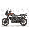 KTM 1290 Super Adventure Wheel stickers decals rim stripes Laminated orange