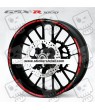 Suzuki GSX-R 1000 wheel stickers decals rim stripes 12 pcs. Laminated gsxr1000 Blue