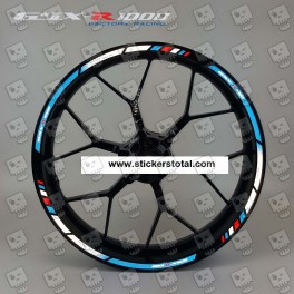 Suzuki GSX-R1000 Reflective wheel stickers decals rim stripes GSXR 1000