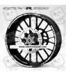 Suzuki GSX-R 1000 wheel stickers decals rim stripes 12 pcs. Laminated