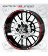 Suzuki GSX-R 1000 wheel stickers decals rim stripes 12 pcs. Laminated