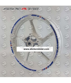 Suzuki GSX-R 750 wheel stickers decals rim stripes 12 pcs.