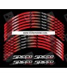 Triumph Speed Triple 1050 wheel stickers decals rim stripes 12 pcs. Laminated Red