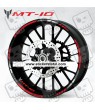 Yamaha MT-10 wheel stickers decals rim stripes Laminated MT10 grey