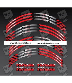 Yamaha SUPER Tenere wheel stickers decals rim stripes Laminated (Compatible Product)
