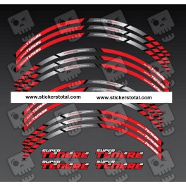Yamaha Super Tenere wheel stickers decals rim stripes Laminated (Produto compatível)