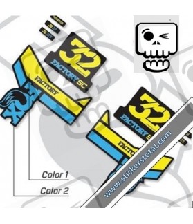 FOX 32 SC FACTORY SERIES DECALS KIT BLACK FORKS