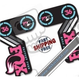 DECALS STICKERS FOX 36 HERITAGE 40TH ANNIVERSARY CYAN PINK