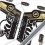 DECALS STICKERS FOX 40 DECALS KIT BLACK FORKS (Compatible Product)