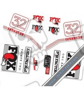 DECALS FOX FOX FACTORY 32 2016 STICKERS KIT BLACK FORKS
