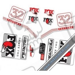DECALS FOX FOX FACTORY 32 2016 STICKERS KIT BLACK FORKS