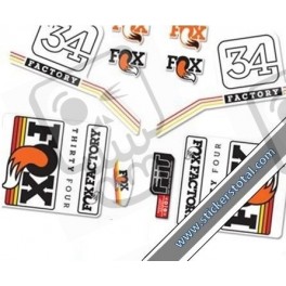 DECALS FOX FACTORY 34 2016 STANDARD STICKERS KIT