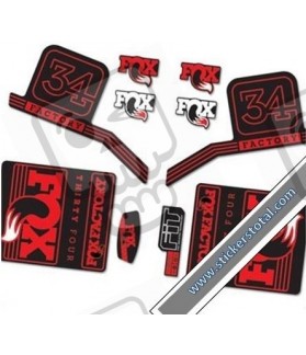 DECALS FOX FACTORY 34 2016 STICKERS KIT BLACK FORKS (Compatible Product)