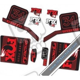 DECALS FOX FACTORY 34 2016 STICKERS KIT BLACK FORKS