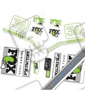DECALS FOX FACTORY 34 2016 STICKERS KIT WHITE FORKS (Compatible Product)