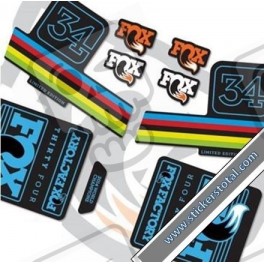 FOX FACTORY 34 LIMITED EDITION STICKERS KIT BLACK FORKS