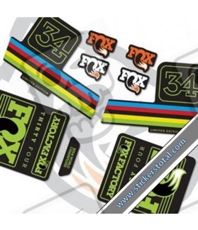 DECALS FOX FACTORY 34 LIMITED EDITION STICKERS KIT BLACK FORKS