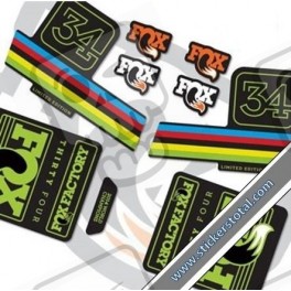 DECALS FOX FACTORY 34 LIMITED EDITION STICKERS KIT BLACK FORKS
