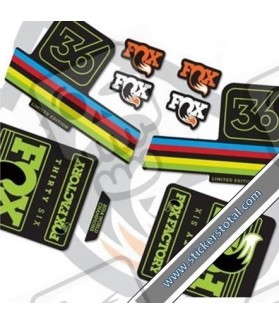 Adhesivo sticker horquilla negro FOX FACTORY 36 EDICCION LIMITADA (Producto compatible)