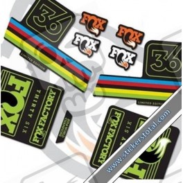 Adhesivo sticker horquilla negro FOX FACTORY 36 EDICCION LIMITADA (Producto compatible)