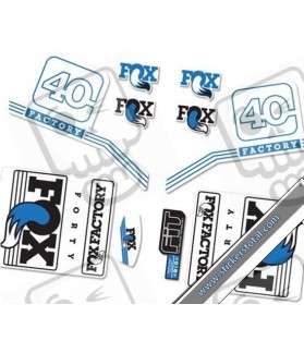 DECALS FOX FACTORY 40 2016 STICKERS KIT WHITE FORKS