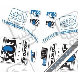 DECALS FOX FACTORY 40 2016 STICKERS KIT WHITE FORKS
