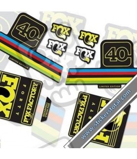 DECALS FOX FACTORY 40 LIMITED EDITION STICKERS KIT BLACK FORKS (Compatible Product)