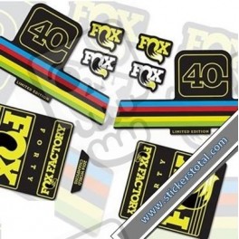 DECALS FOX FACTORY 40 LIMITED EDITION STICKERS KIT BLACK FORKS