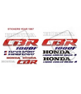Kit Stickers decals HONDA CBR 1000F YEAR 1987 (Produit compatible)