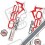 DECALS MARZOCCHI 380 DECALS WHITE FORKS KIT (Compatible Product)