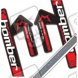 DECALS MX COMP RED DECALS BLACK FORKS KIT