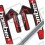 DECALS MX COMP RED DECALS BLACK FORKS KIT (Compatible Product)